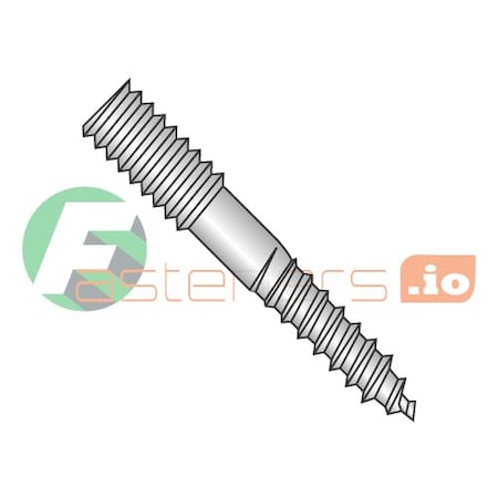 Newport Fasteners Hanger Bolt, 3/8"-16 Thread to 5 in, Stainless Steel, 100 PK 450016